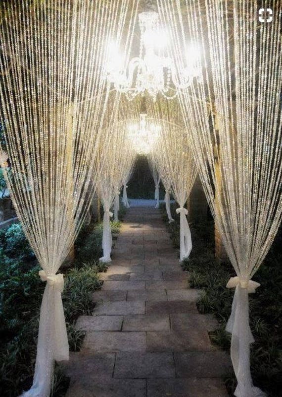 6 Yards/216 Inches/18 Feet Iridescent Bead Curtain Wedding Centerpiece  Acrylic Crystal Diamond Cut Tier/chandelier Shades/bling Curtains 