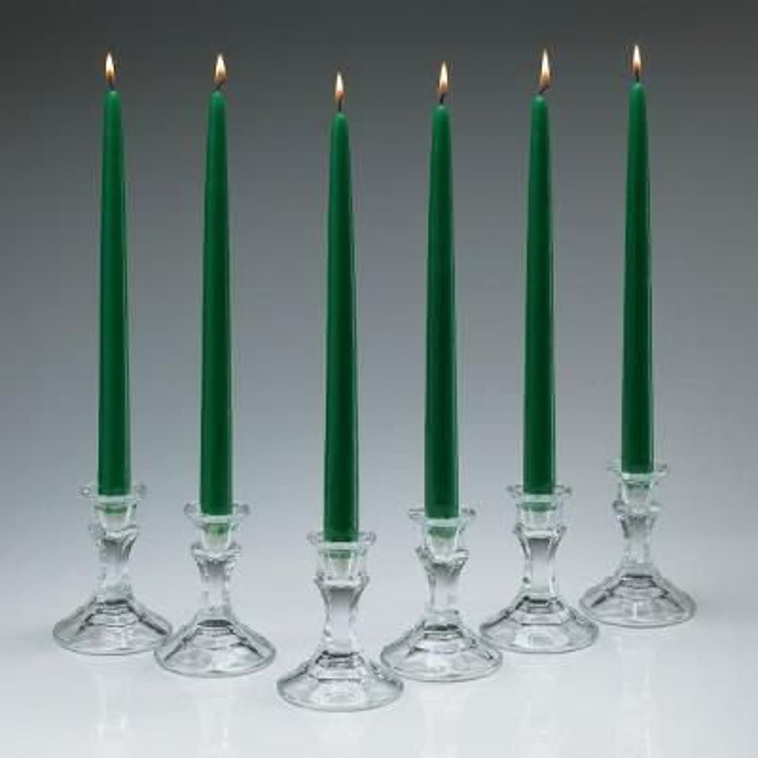 1-3-12 candele verdi coniche/ 10/ centrotavola/ vasi/ decorazioni da tavola/  candele lunghe/candele alte/rosa cipria/rosa chiaro -  Italia