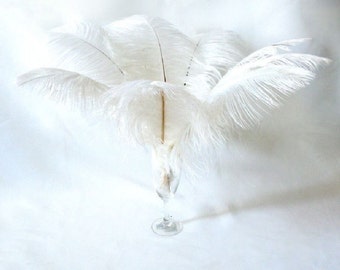 10 Pcs 8-10" 10-12" 12-14" 14-16" 16-18" 20-22" 24-26" White Ostrich Feather Plume for Centrepieces and Craft!