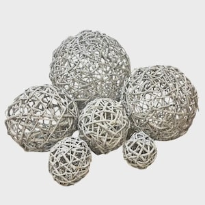 White Wash Vine Ball/Decorative Balls/Rustic Decor Ideas/Rustic Ball Filler/Wicker Decoration/Rustic Table Decor/Rustic decor/Vine balls
