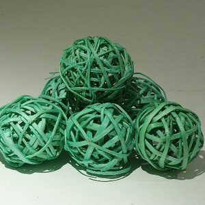 6PC TURQUOISE KAMBOI BALL/Natural Vine Ball/Decorative Balls/Rustic Decor Ideas/Wicker Decoration/Rustic Table Decor/Rustic decor/Vine balls