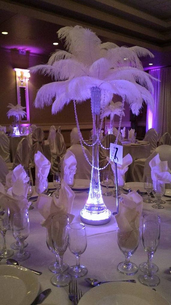 Complete Feather Centerpiece With 16 Vase (Gold) for Sale Online