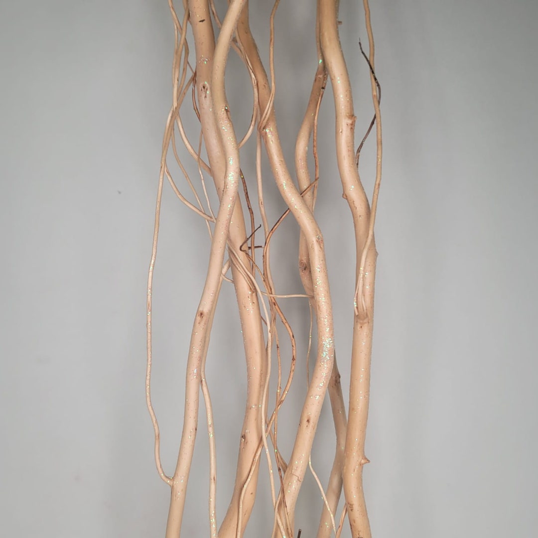 5FT SPARKLY Natural Willow Natural Branch/curly Twigs/branches