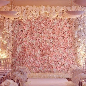 ピンクのアジサイの花パネル/結婚式の装飾/花の装飾/花の壁/イベントの装飾/花の壁パネル/アジサイの花/ピンクのアジサイ/