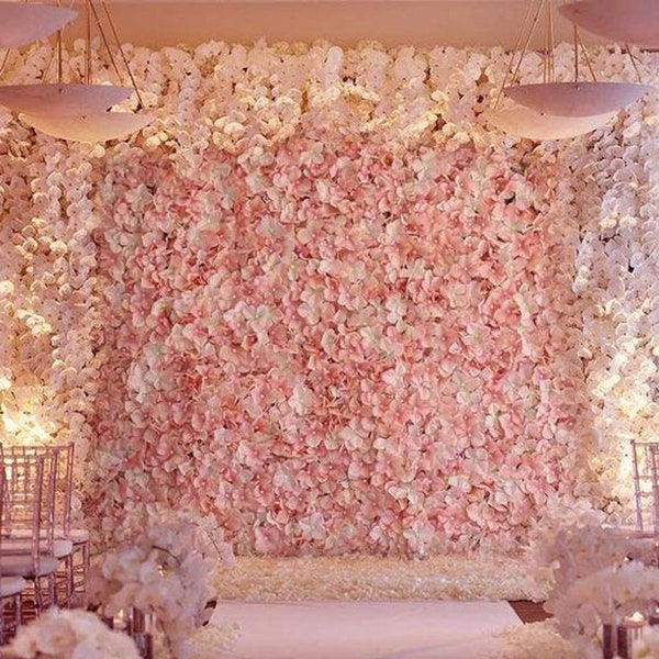 1-6-12-24pc Pink Hydrangea Flower Panel/ Wedding decor/ Floral decor/ Flower wall/ Floral wall panel/Hydrangea Florals/ Pink Hydrangea/