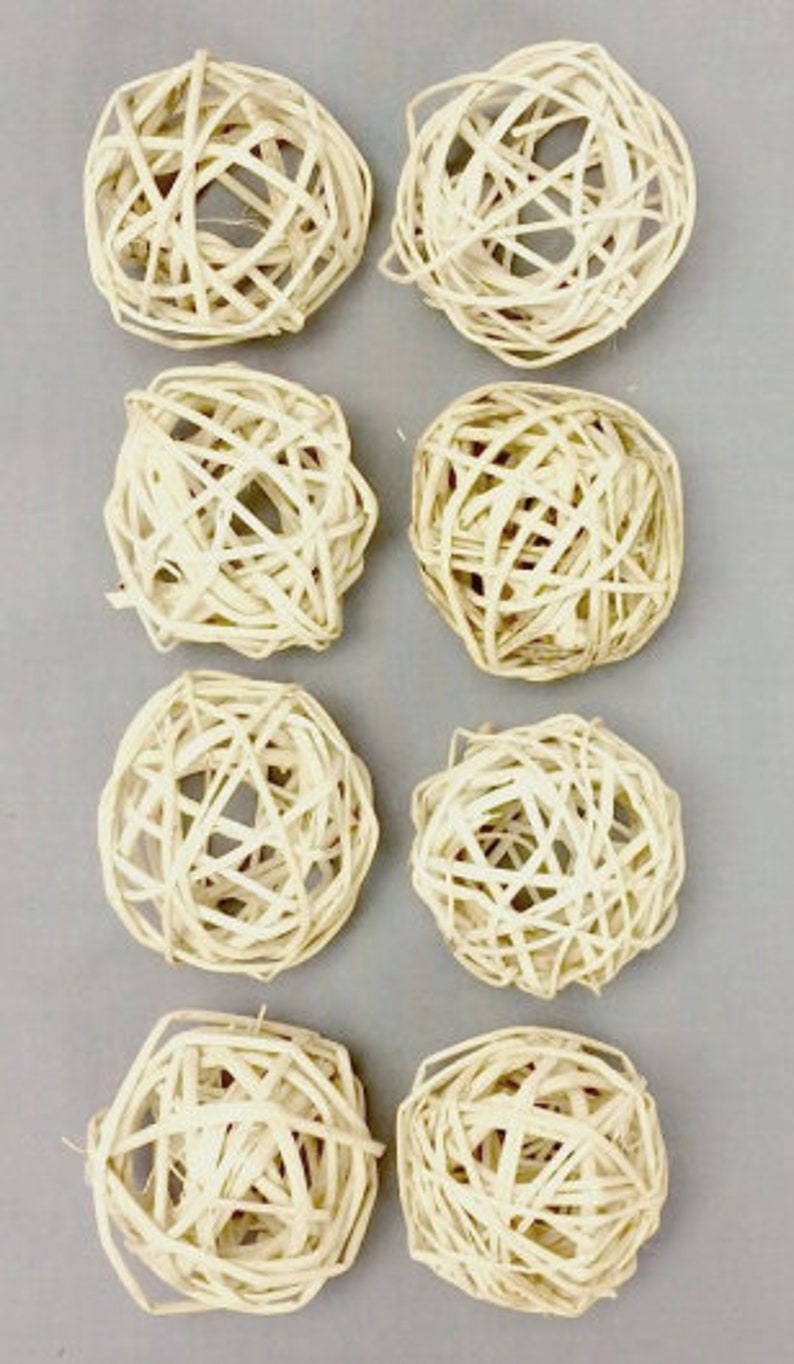 Brown Wicker Balls 8pc Decorative Balls Rustic Decor Ideas Etsy