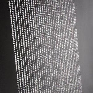 SUPER LONG 6.6 Yards/240 inches/20 feet Iridescent Bead Curtain Wedding Centerpiece Acrylic Crystal Diamond cut Tier/Bling Curtains