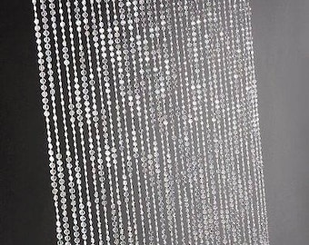 SUPER LONG 6.6 Yards/240 inches/20 feet Iridescent Bead Curtain Wedding Centerpiece Acrylic Crystal Diamond cut Tier/Bling Curtains