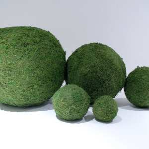 NEW 3 GREEN MOSS Balls, 6 Decorative Balls, Greenery Decor Ideas