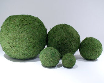 NEW GREEN MOSS Balls, 4"/6"/8"/ Decorative Balls, Greenery Decor Ideas, Green Bawl Filler, Moss Decoration, Green Table Decor