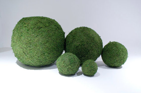 NEW GREEN MOSS Balls, 4/6/8/ Decorative Balls, Greenery Decor Ideas, Green  Bawl Filler, Moss Decoration, Green Table Decor 