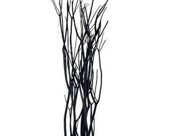 4FT Black Mitsumata Sticks/3PC/Twigs/Branches/Centerpiece decor/Winter wonderland/Decoration Branches/Gold Branches/Silver Branches