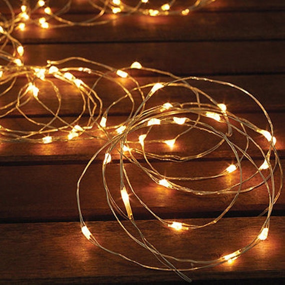 Gold LED Outdoor Fairy String Lights, Gold Wire