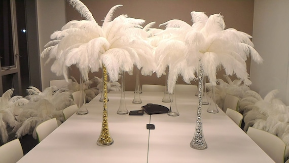 Plumas de avestruz de 19.7 in a 23.6 in grandes, espátulas para decoración  de disfraces, tocados, bodas y decoración de mesa de fiesta, jugar con