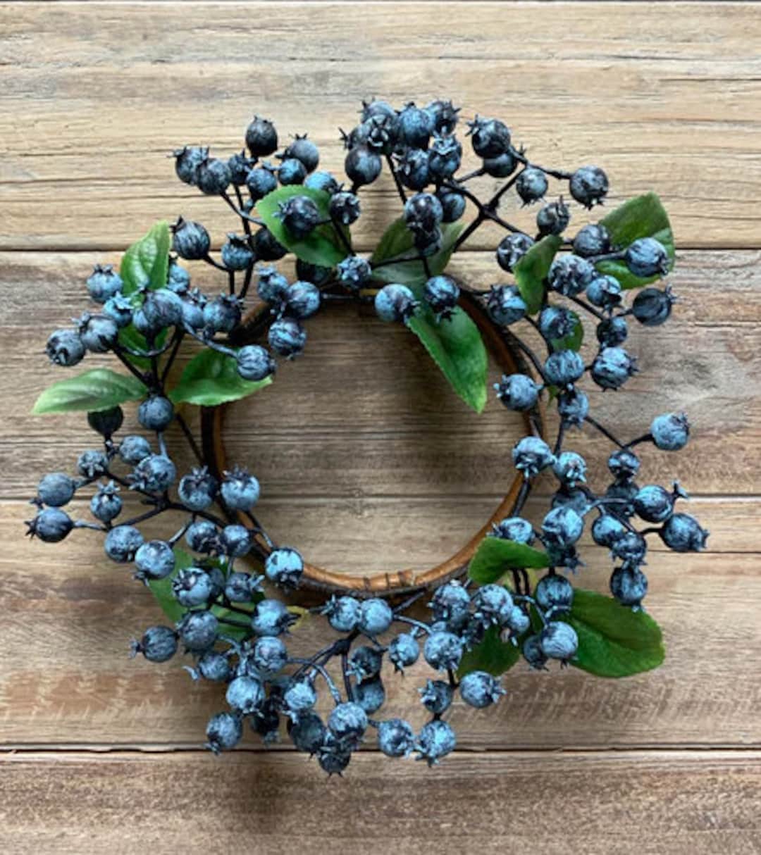 3 Blueberry Candle Ring/candle Decor/table Decor/centrepiece Decor