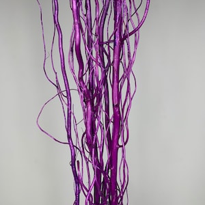 5FT SPARKLY Purple Willow Natural Branch/Curly Twigs/Branches/Centerpiece decor/ Winter/ Branches/Branches/Glitter Branches/Silver Branches