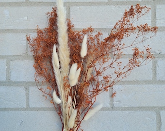 DRIED Autumn Baby Breath Floral Bouquet/25"/Floral Bouquet/Dried Floral/Dried Pampas/Pampas Bouquet Decor /Boho Pampas/Boho Bouquet/Floral