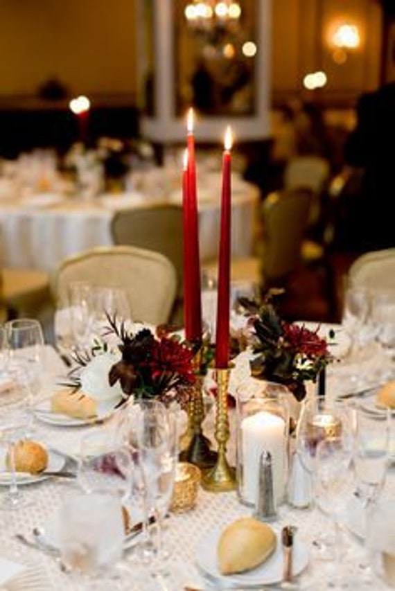 1-3-12 candele coniche rosse/ 10/ centrotavola / vasi / decorazioni da  tavola / candele lunghe / candele alte / rosa cipria / rosa chiaro -   Italia