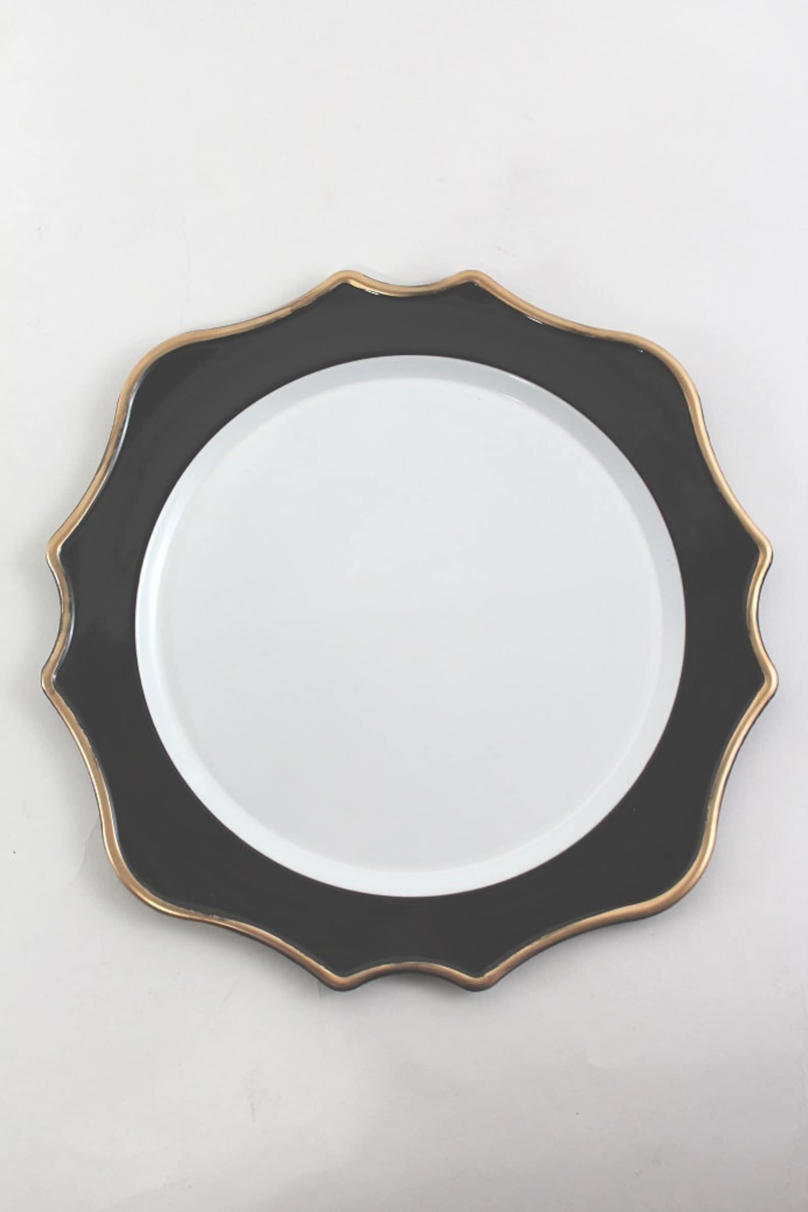13 Black and Gold Charger Plate/Plates/Wedding Etsy