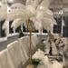 28' Tall GATSBY LARGE CRYSTALS Gold Crystal Globe Stand Ostrich Feather Centerpiece Great Gatsby/Wedding/Old Hollywood/Glitz andGlam 