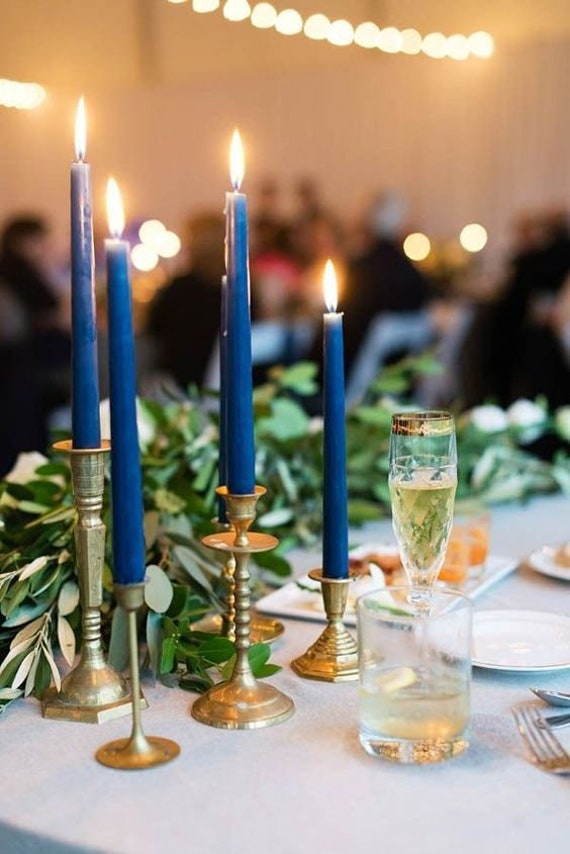1-3-12 candele coniche blu royal/ 10/ centrotavola/ vasi/ decorazioni da  tavola/ candele lunghe/candele alte/rosa cipria/rosa chiaro -  Italia