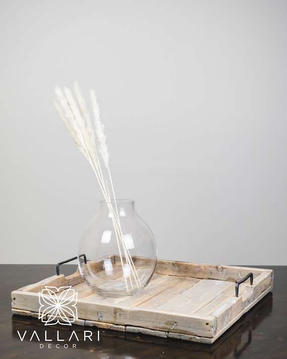 Square Wooden Vanity Tray/ Decor Tray/ Makeup Tray/ Gold Tray/ Etsy