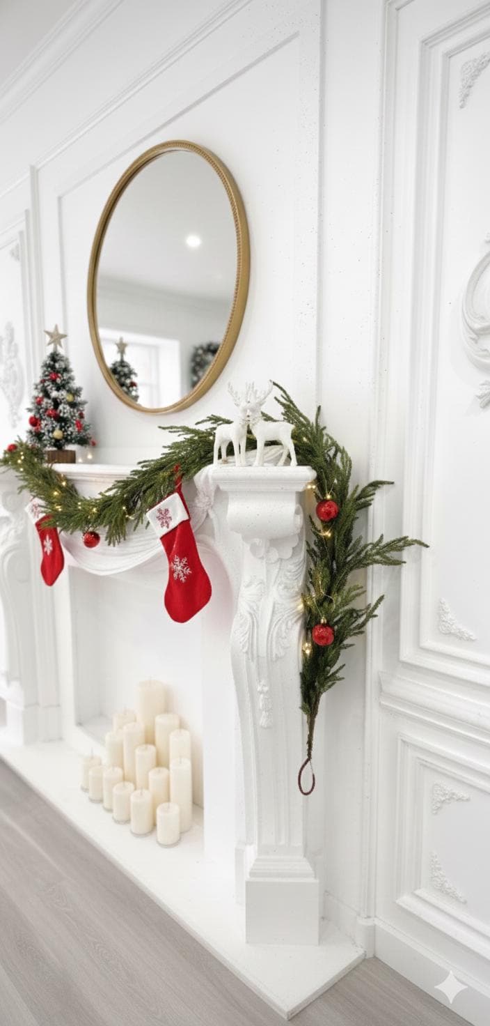 Christmas Garlands Norfolk Pine Garland Realistic Artificial Faux Greenery Garland Cedar Garland, Real Touch Faux Pine Garland, Artificial Fake Greenery Garland,for Outdoor Indoor Christmas Table