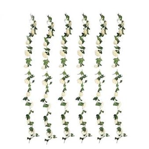 rose Ivy Garland/Garland/Artificial Greenery/Holiday Decor/Christmas Decor/Seasonal/Long Garland/Dark Green