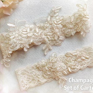 Wedding Garter , bridal garter, light Ivory garter,Tossing Garter,Keepsake Garter,Off white Lace Garter, Champagne garterA03 image 4