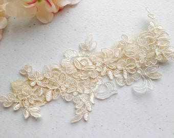 Wedding Garter , bridal garter, wedding lace garter,champagne Lace Garter, Keepsake Garter only