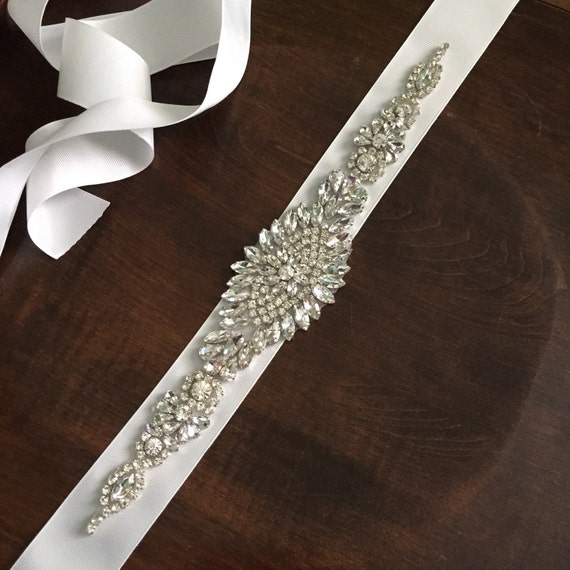 Crystal Rhinestone Wedding Belt, Wedding Sash, Bridal Belt, Bridal