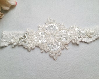 Wedding Garter , bridal garter, wedding lace garter,Ivory Lace Garter,keepsake Garter only W-Nx