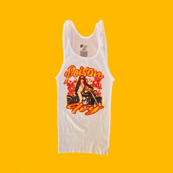 Poison Ivy // The Cramps // Motorcycle Flames // Ribbed Tank Top. // Tank Top // Punk Rock // Rock N Roll