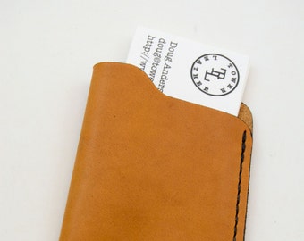Minimal Business Card Holder, Front Pocket Card Sleeve, Trade Show Card Sleeve