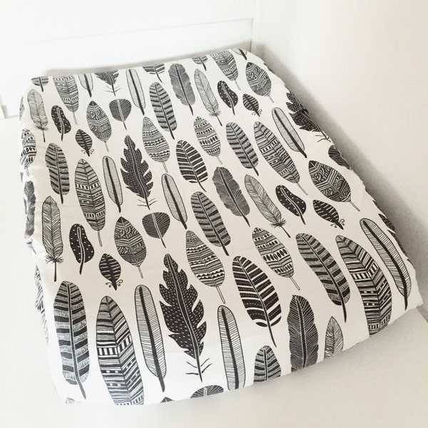 SALE Change pad cover - Feathers - Universal Fit (80x50cm)