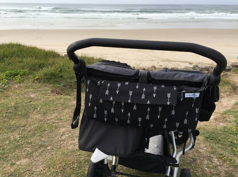 Pram Caddy for DOUBLE PRAM / Pram Organiser / Stroller Bag for Etsy