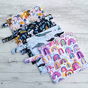 Wet bag / Swim bag / Reusable water-resistant cloth nappy bag - ready to ship