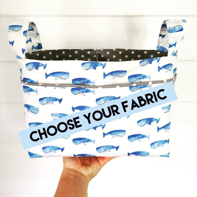 Nappy Caddy / Change Table Organiser / Fabric Basket / Nursery Etsy