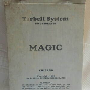Antique Tarbell System MAGIC book how to