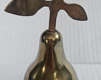 Vintage brass Pear trinket box