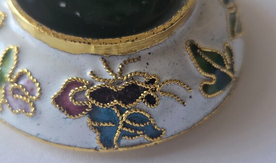 Butterfly enamel cloisonne Trinket box - image 8