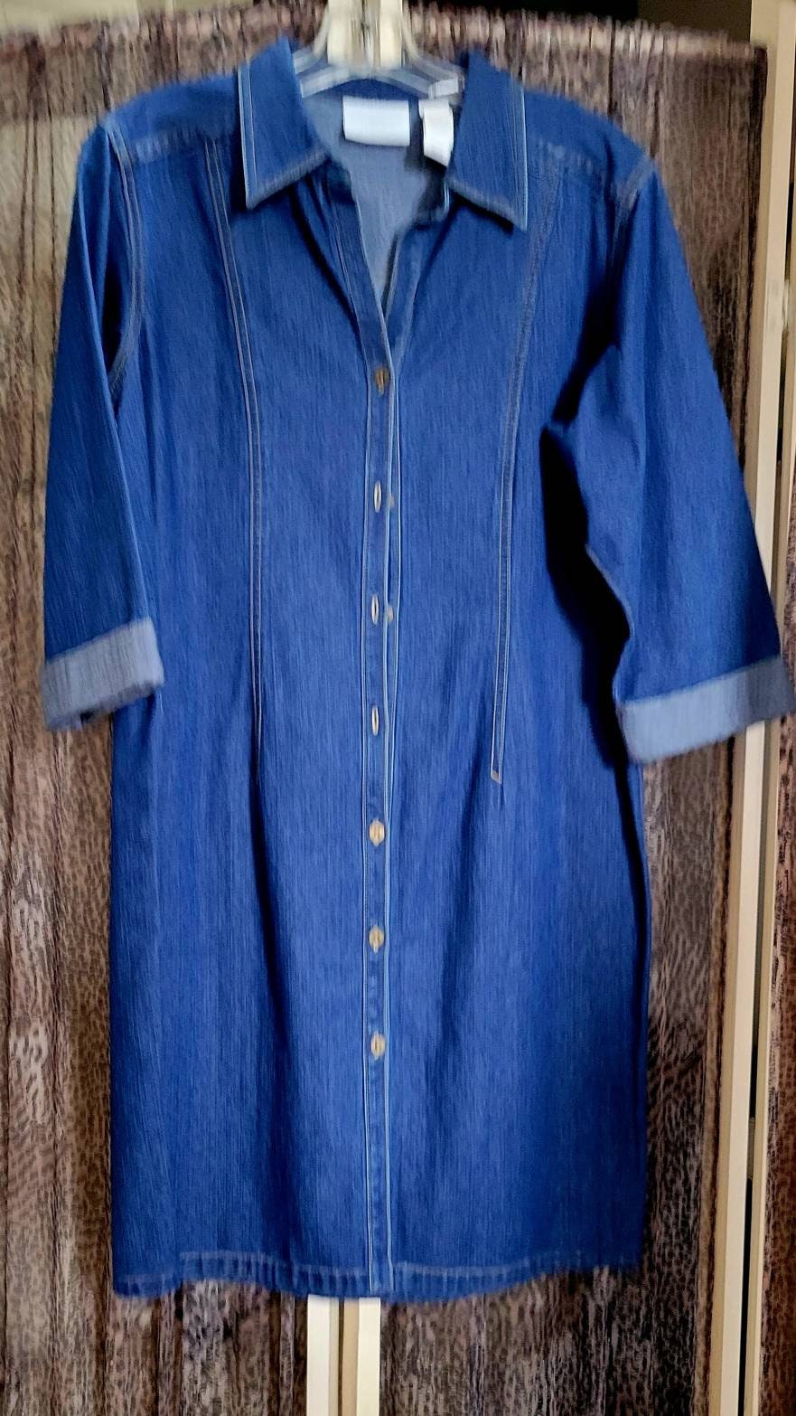 white christmas dresses Dark Wash Denim Zip Up Short Sleeve Mini Dress main image 1