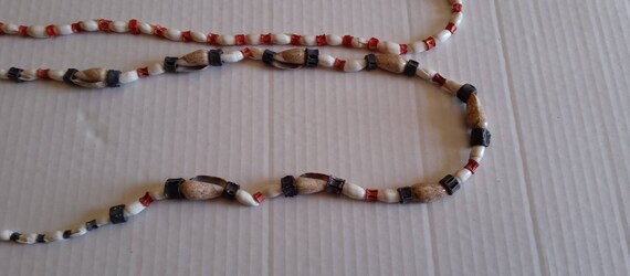 Vintage beaded Seashell Necklace set - image 10