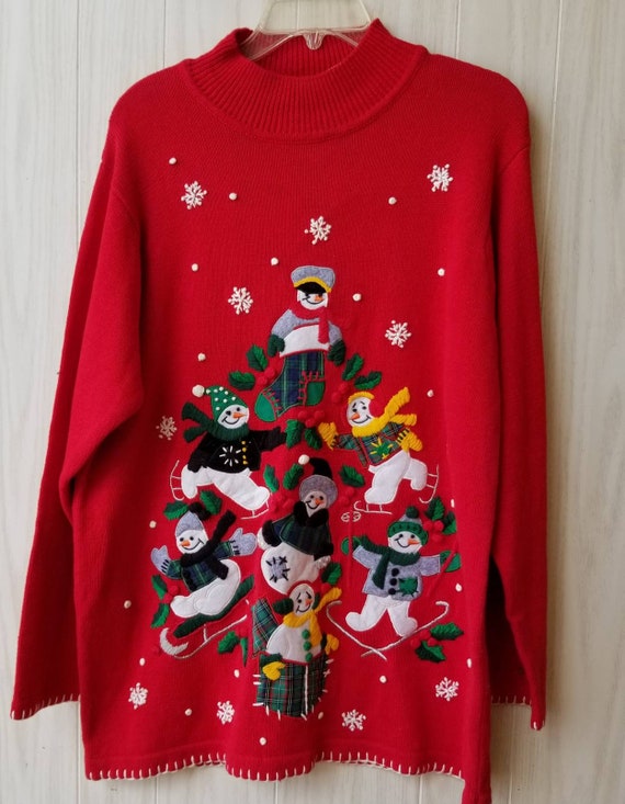 B P Design Snowman Christmas Sweater