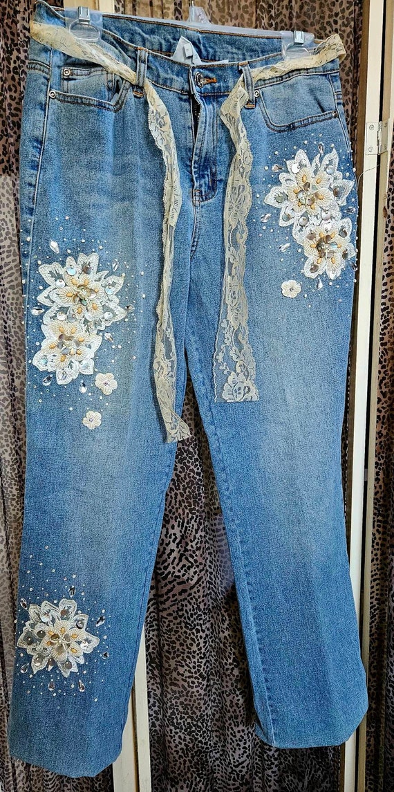 Vintage Diane Gillman GG2 decorated Jeans