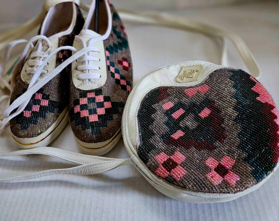 matching sneakers and purse set