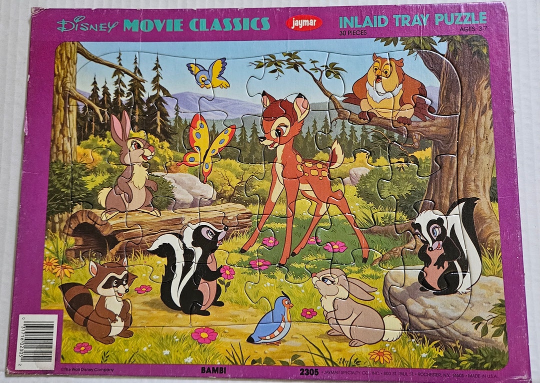 Vintage Jaymar Disney Bambi Puzzle Etsy