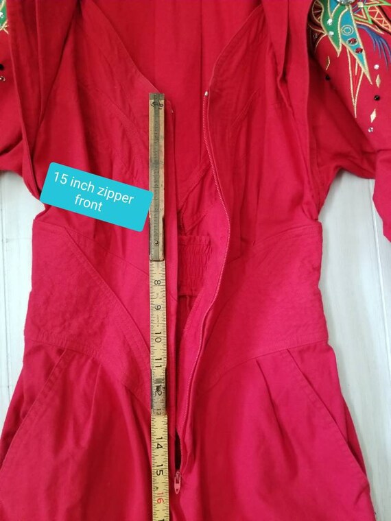 Vintage Red Jumpsuit - image 5