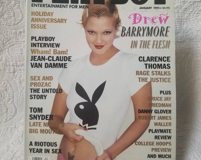 1995 DREW BARRYMORE Playboy January Edition - Etsy