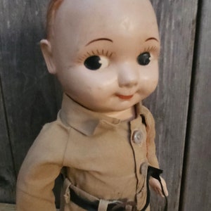 Rare Vintage Buddy Lee Doll in Shell Uniform - 1950s Japan Esso